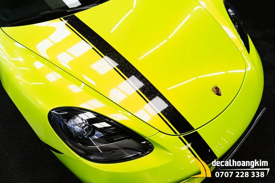 Dán đổi màu Acid Lime (RB07-HD) xe Porsche - Ảnh 11