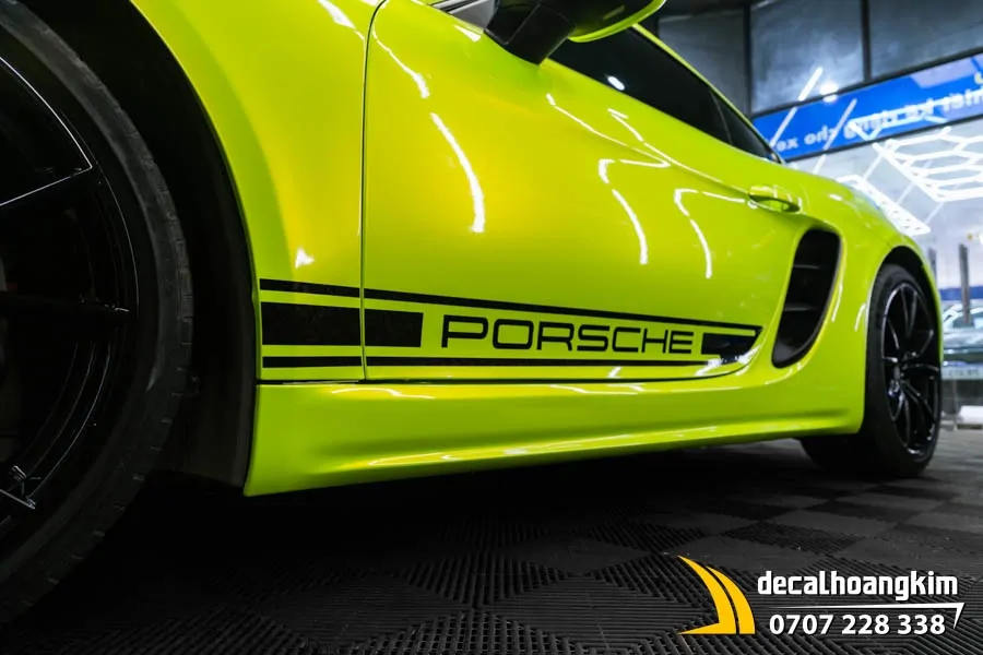 Dán đổi màu Acid Lime (RB07-HD) xe Porsche - Ảnh 9