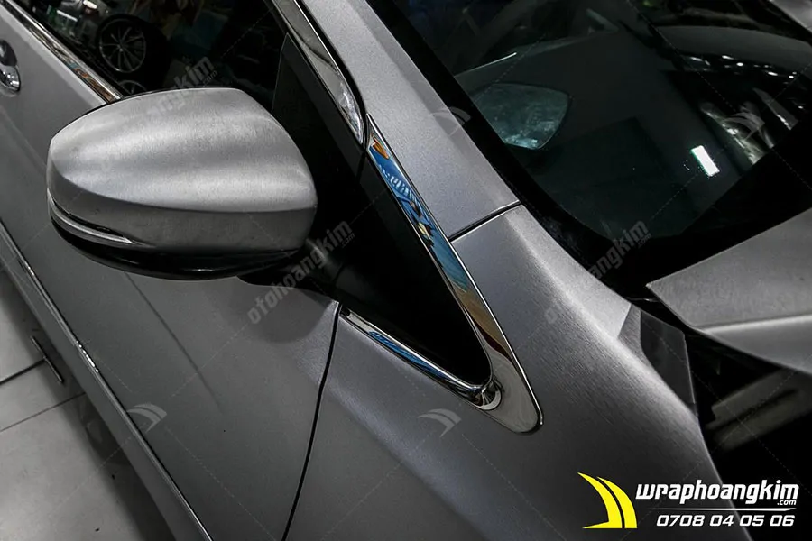 Dán đổi màu nhôm xước ánh kim Honda City - Ảnh 3