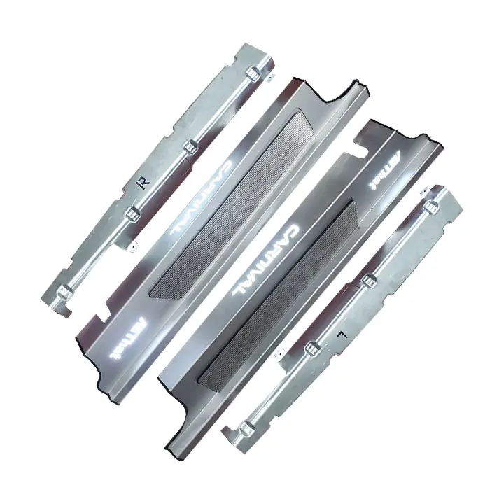 Nẹp Bước Chân Trong + Ngoài Kia Carnival 2021+ Có Đèn (sàn gỗ/carbon) - Ảnh 3