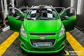 Dán đổi màu xanh mờ bóng Chevrolet Spark - ảnh 4