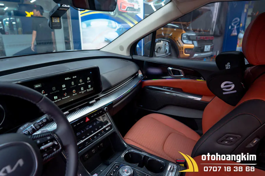 Ốp Nội Thất Kia Carnival 2022 Cacbon - Ảnh 5