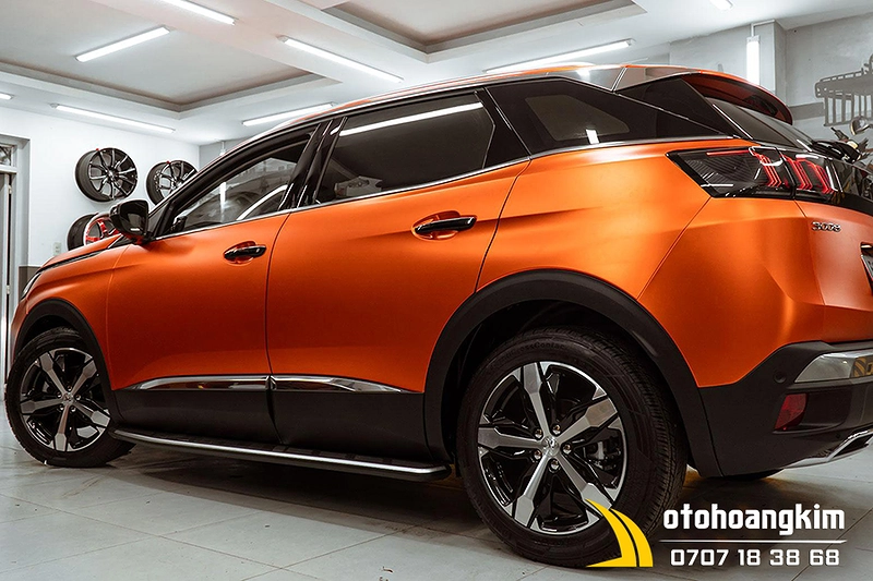 Dán Đổi Màu Matte Orange Peugeot 3008