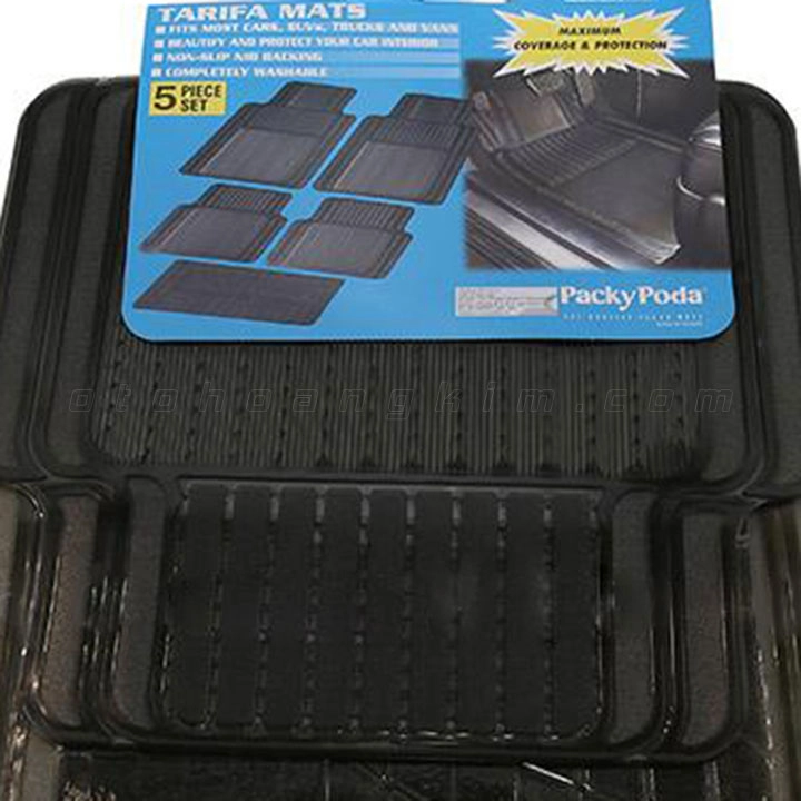 Thảm thông dụng 4 chỗ mỏng đen