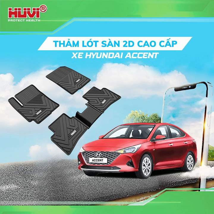 Thảm Lót Sàn Huvi Hyundai Accent 2021 2D - Ảnh 1