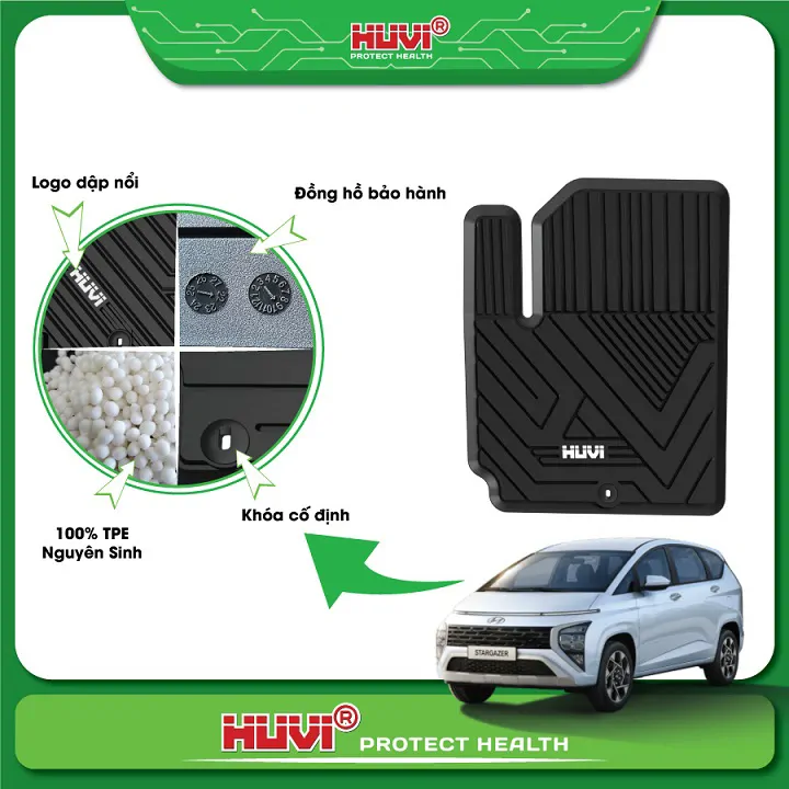 Thảm Lót Sàn Huvi Hyundai Stargazer 2023 2D - Ảnh 3