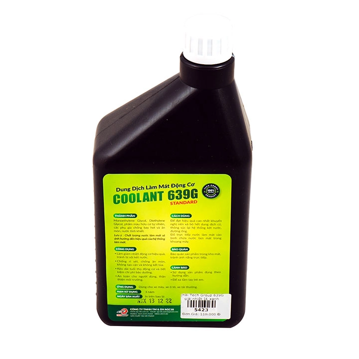 Chai Techgroup 639G Giải Nhiệt 1L Xanh - Ảnh 1