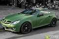 Dán đổi màu mờ xanh quân đội Mercedes SLK - ảnh 1