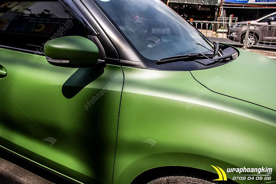 Dán đổi màu xanh quân đội mờ Suzuki Swift - Ảnh 3