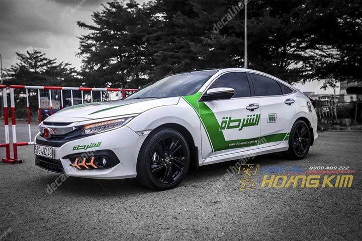 Tem Xe Honda Civic Police Dubai - HCV002 - Ảnh 1