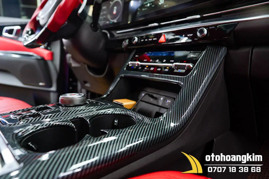 Ốp Nội Thất Kia Carnival 2022 Cacbon - Ảnh 7