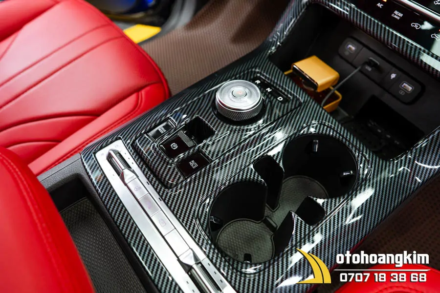 Ốp Nội Thất Kia Carnival 2022 Cacbon - Ảnh 6