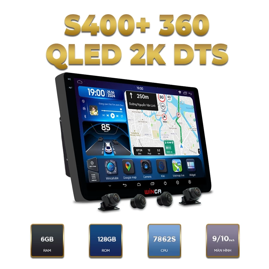 Màn hình android Winca S400+ Pro 360 QLED 2K DTS 9 inch - Ảnh 1