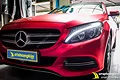Dán đổi màu đỏ mờ Mercedes C 200 - ảnh 3