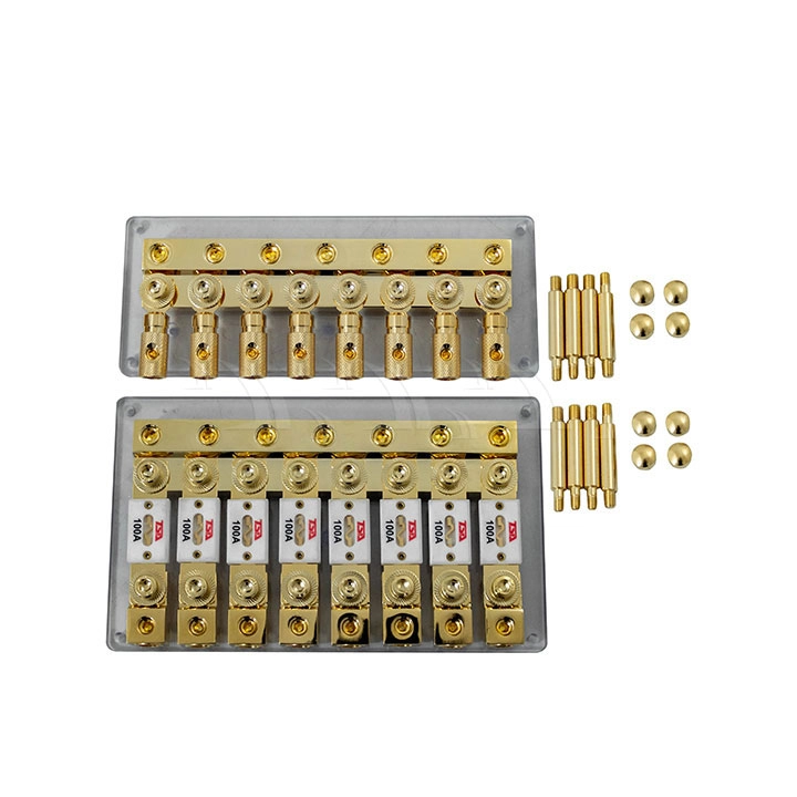 Cầu chì 1 ra 8 BX080 đồng nguyên chất - Ảnh 1