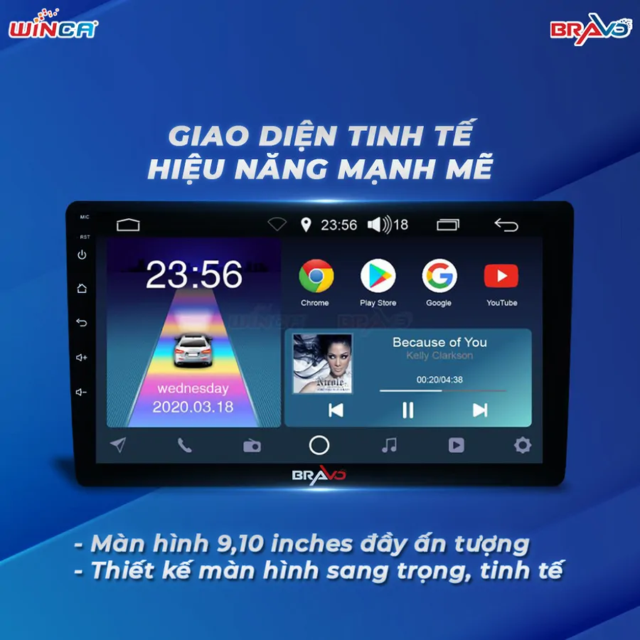 Màn hình android Bravo B10 Lite 9 inch - Ảnh 5