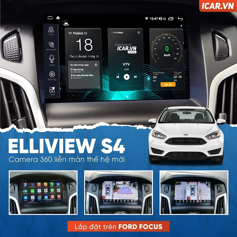 Màn Hình Android Elliview S4 Basic 3/32GB 9 Inch