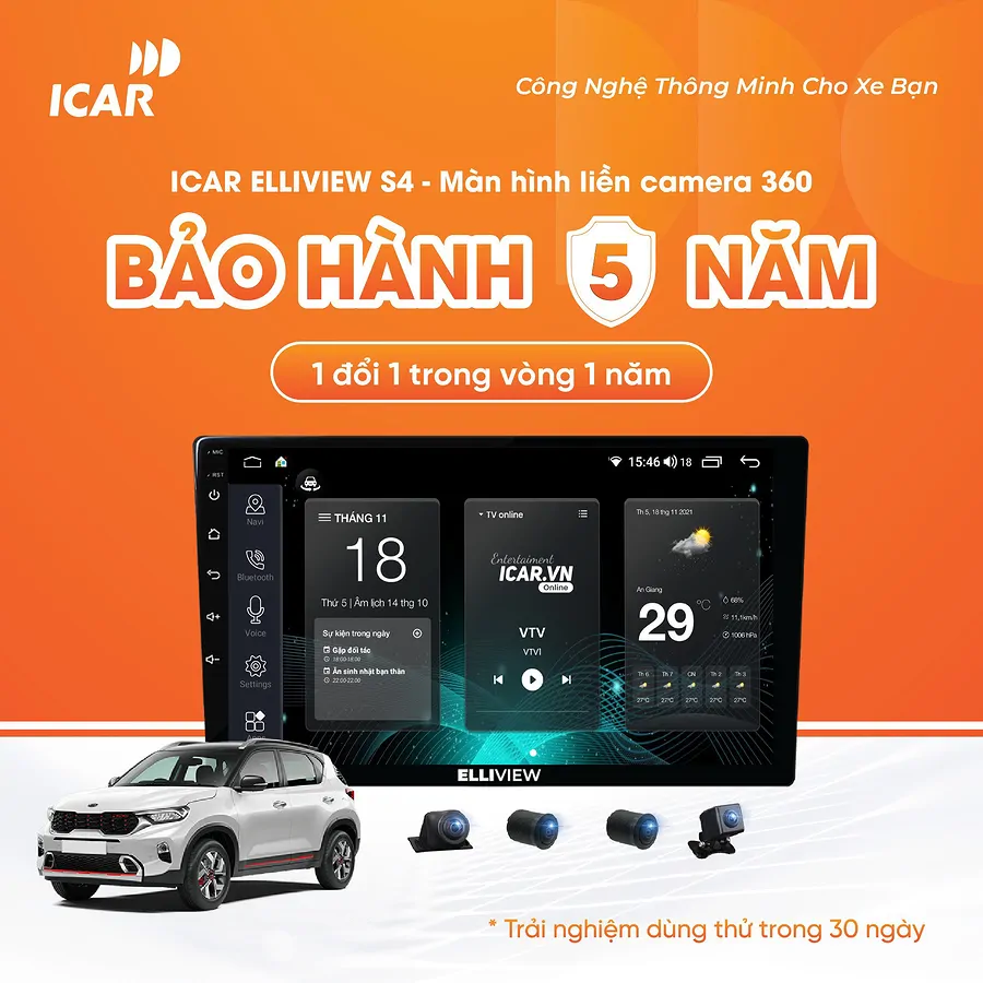 Màn hình android Elliview U4 Deluxe - Ảnh 2