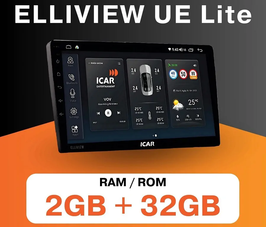 Màn hình Android ICAR Elliview UE Lite - Ảnh 3