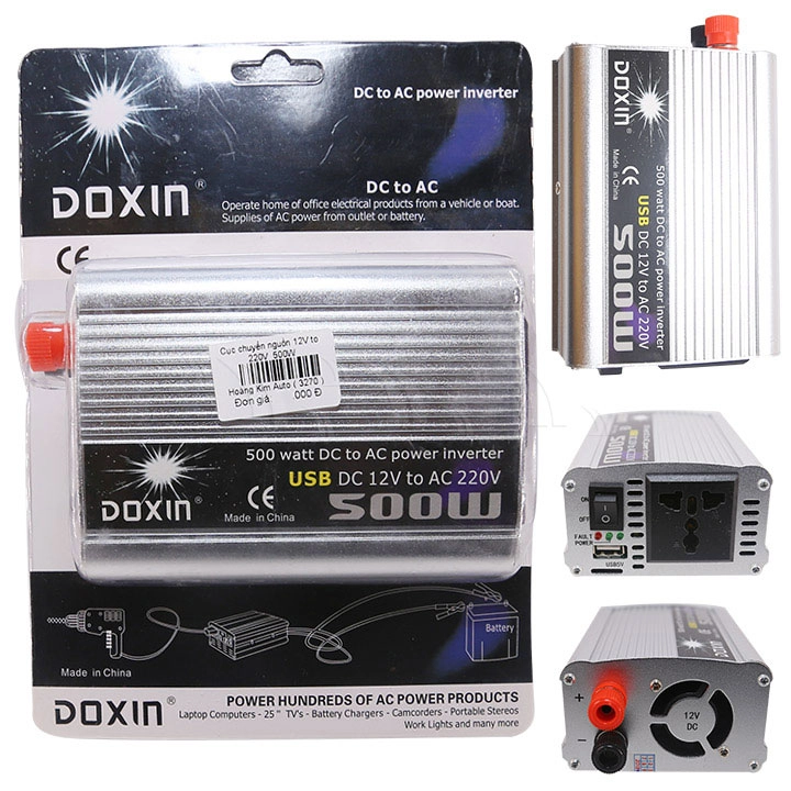 Cục chuyển nguồn 12V to 220V 500W - Ảnh 1
