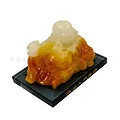 Tượng phật đá Di lặc nằm đế thủy tinh - ảnh 3