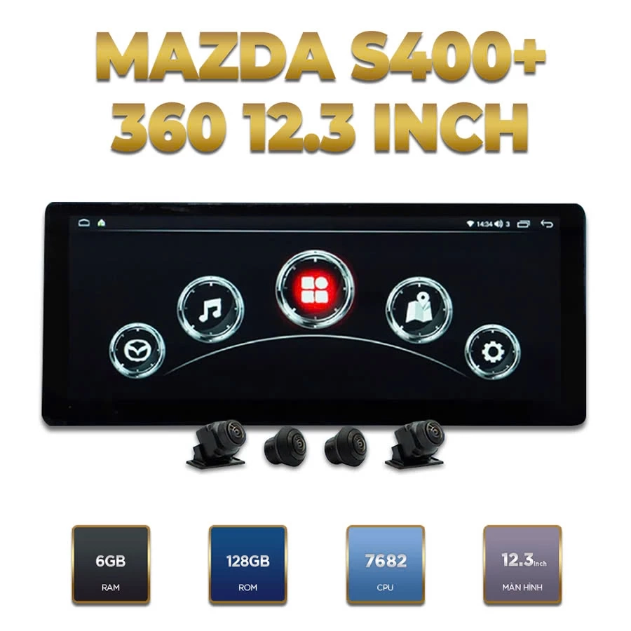 Màn hình android Winca Mazda S400+ Pro 360 12.3 inch - Ảnh 1