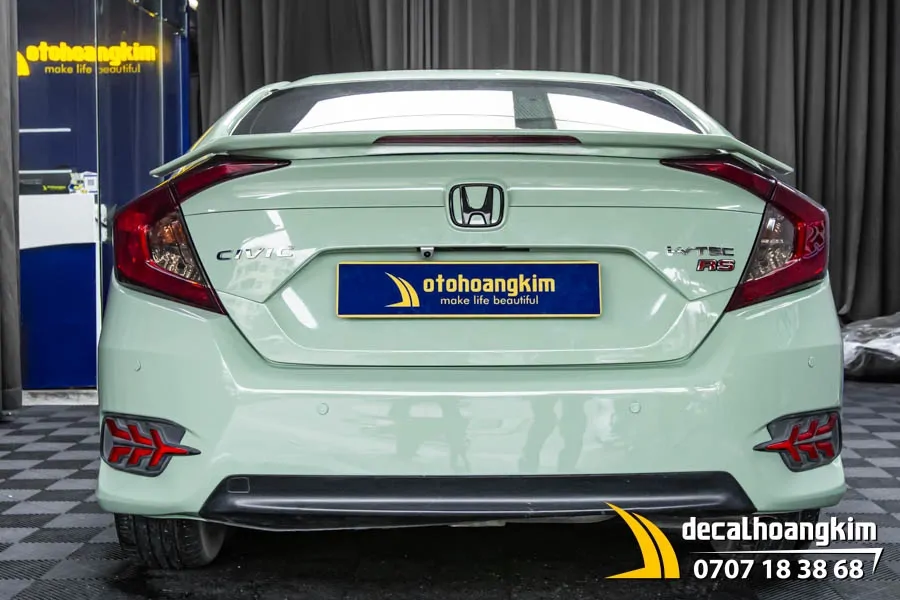 Dán đổi màu Khaki xe Honda Civic - Ảnh 8