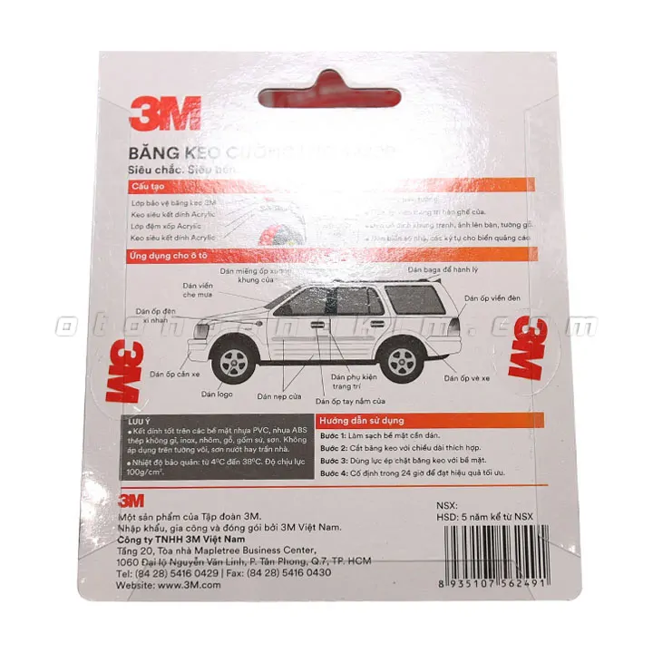 Băng keo 3M khổ 12mm x 3m - Ảnh 3