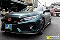 Dán đổi màu mờ bóng đá quý xanh ánh kim Honda Civic - ảnh 2