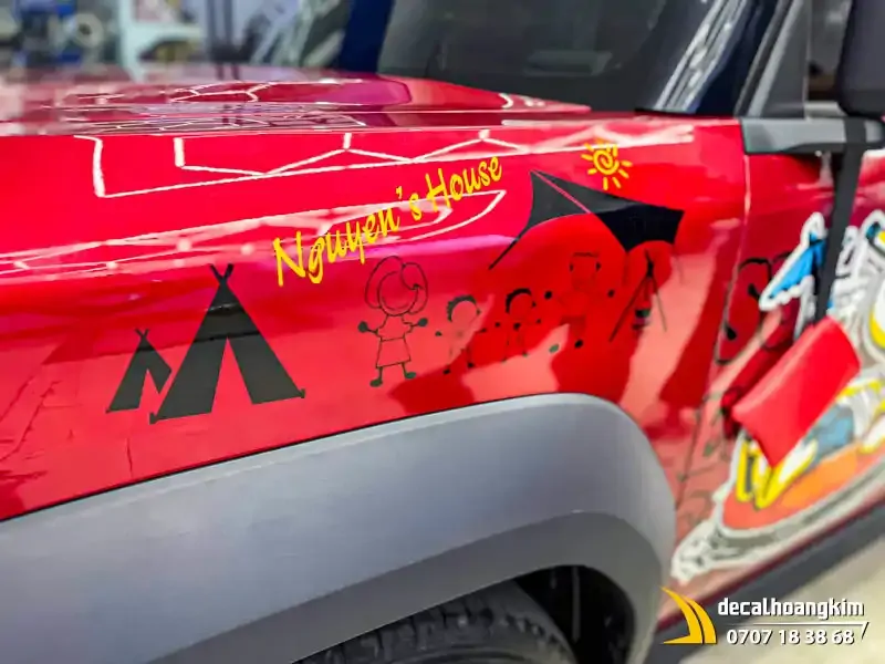 Tem Xe Vinfast VF3 - mẫu tem Cool Snoopy - Ảnh 2