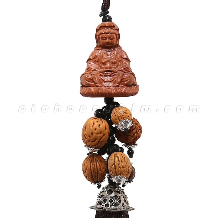 Dây treo gỗ phật Quan Âm (dây đen)