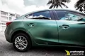 Dán đổi màu mờ bóng xanh ánh kim Mazda  3 - ảnh 6