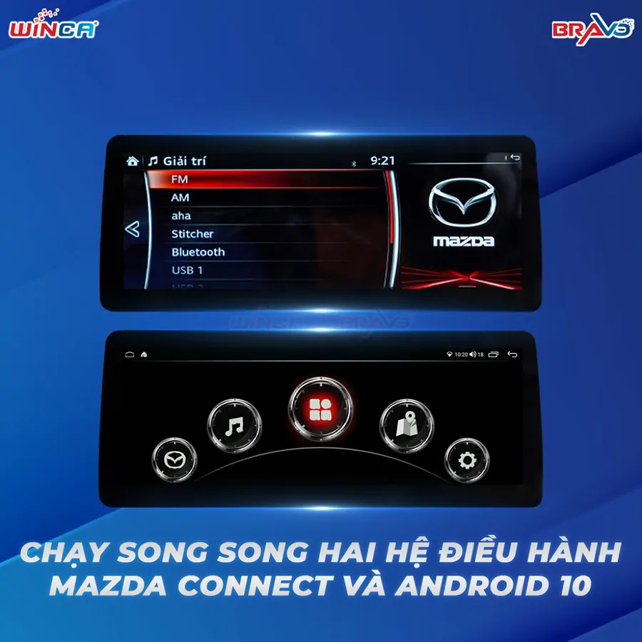 Màn hình android Winca Mazda S400+ Pro 360 12.3 inch - Ảnh 2