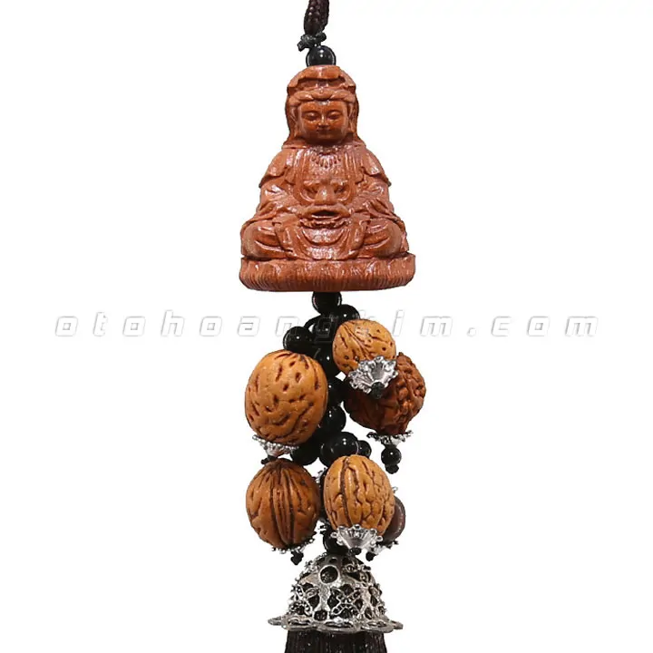 Dây treo gỗ phật Quan Âm (dây đen) - Ảnh 3