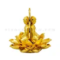 Tượng phật vàng như lai ngồi hoa sen nở - ảnh 2