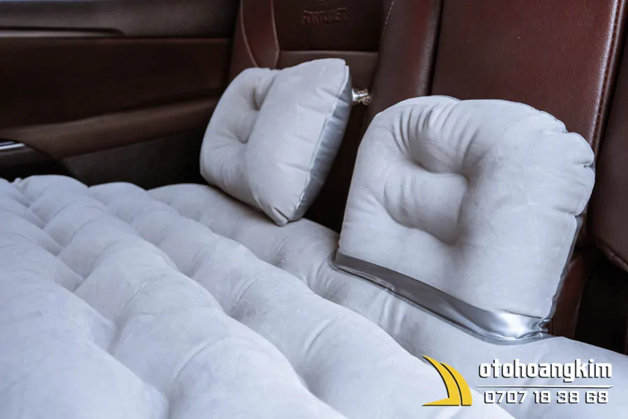 Đệm Hơi Nỉ Màu Kem Cho Ô Tô - Ảnh 3