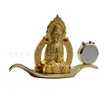Tượng phật vàng quan âm LỬA ngồi lá (đồng hồ) - ảnh 4