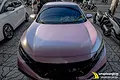 Dán đổi màu mờ bóng hồng phấn ánh kim Honda Civic - ảnh 3
