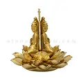 Tượng phật vàng quan âm ngồi hoa sen nở - ảnh 2