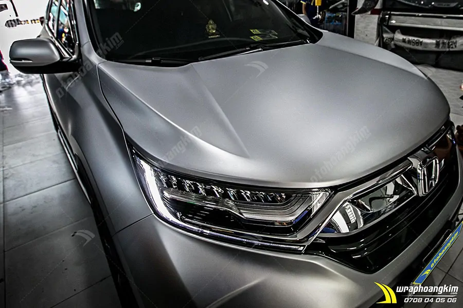 Dán đổi màu bạc mờ Honda Crv - Ảnh 2