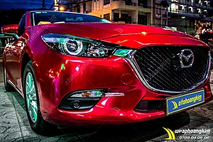 Dán đổi màu Candy đỏ Mazda 3