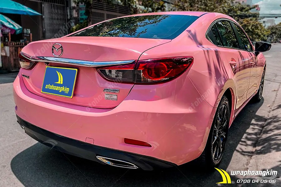 Dán đổi màu Candy ma thuật hồng tím mơ màng Mazda 6 - Ảnh 2