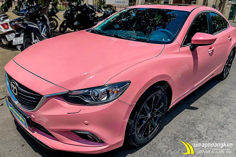 Dán đổi màu Candy ma thuật hồng tím mơ màng Mazda 6 - Ảnh 3