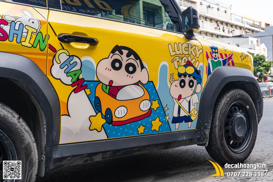 Tem xe VinFast VF3 phong cách hoạt hình Shin Chan - Ảnh 4