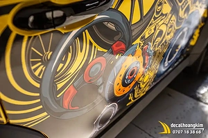 Tem xe Vinfast VF3 - Mẫu tem UV phong cách nghệ thuật