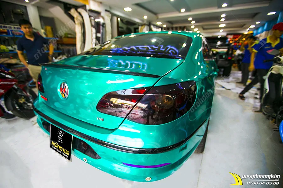 Dán đổi màu Candy xanh ngọc Volkswagen - Ảnh 4