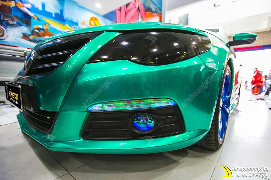 Dán đổi màu Candy xanh ngọc Volkswagen - Ảnh 5