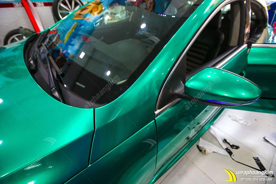 Dán đổi màu Candy xanh ngọc Volkswagen - Ảnh 6
