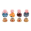 Bộ tượng 4 chú tiểu có lò xo - ảnh 1