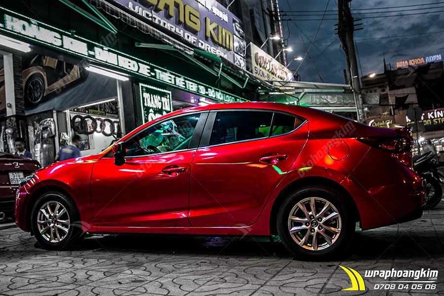 Dán đổi màu Candy đỏ Mazda 3 - Ảnh 1